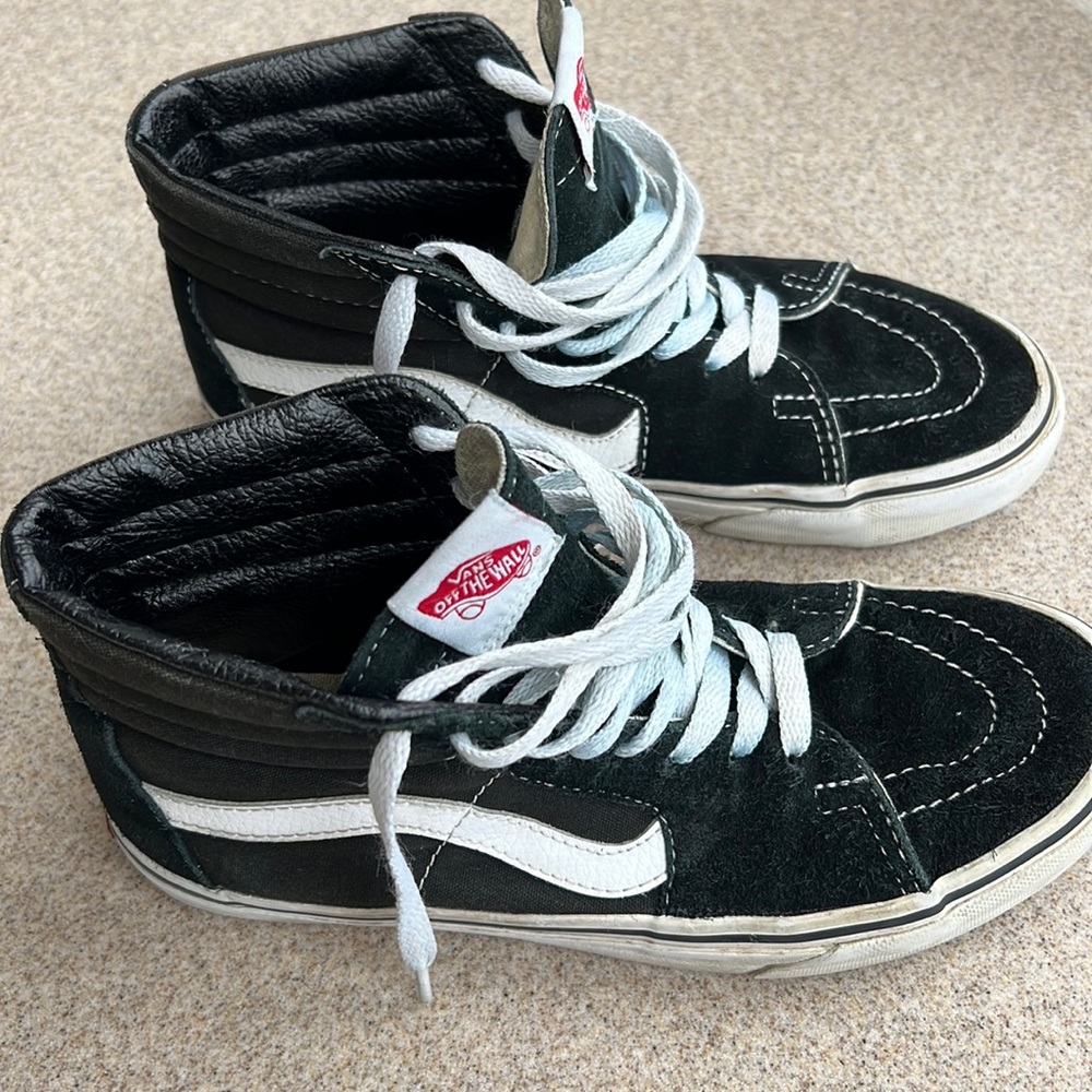 Vans Shoes, Black Sneakers Size 7.5 Womens, 6 Mens